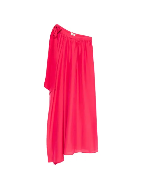 PSOPHIA one-shoulder bow-detail dress Pink 238DRS2341