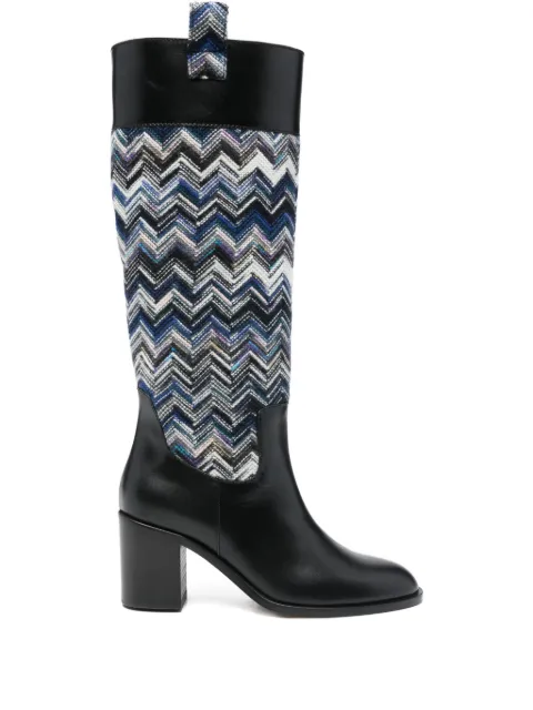 Missoni 75mm Sophie zigzag boots Black MW55