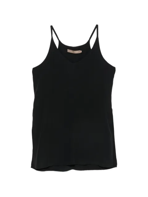 SIMONA CORSELLINI V-neck spaghetti-strap top Black O007