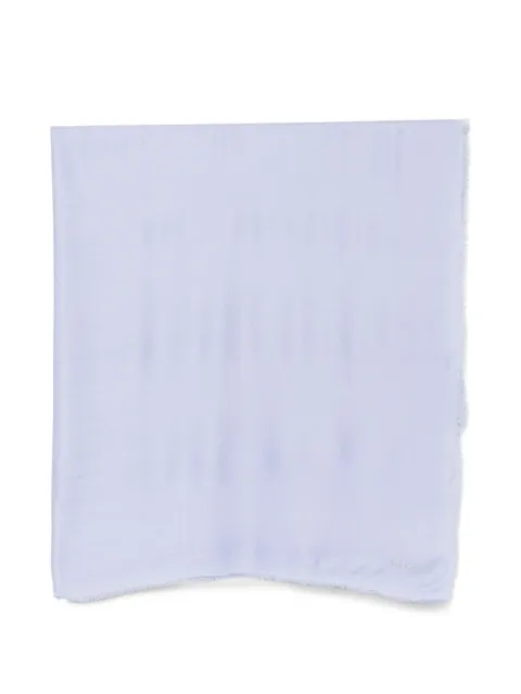 Blugirl logo-jacquard frayed scarf Purple PA4001