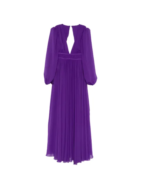 PINKO Pelagos V-neck maxi dress Purple 100293Y2TD