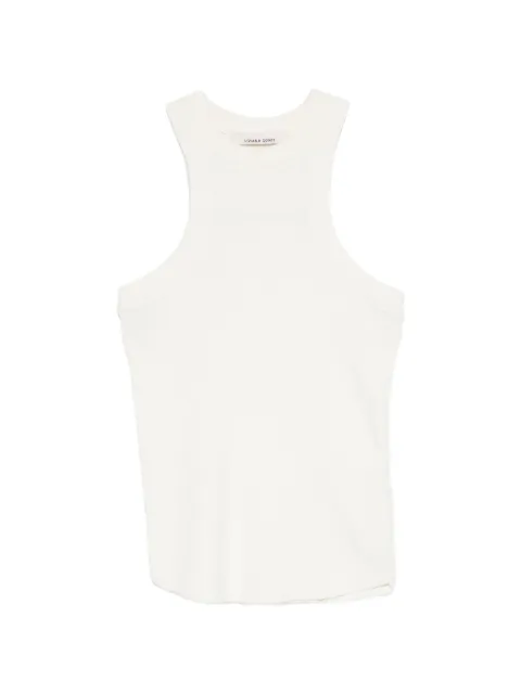 Liviana Conti ribbed-knit racerback top White L3SA05