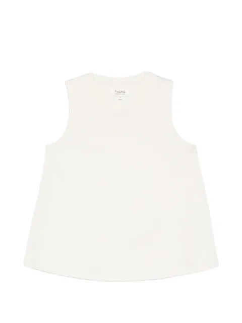 PSOPHIA sleeveless crew-neck cotton tank top Neutrals 503TSH2320