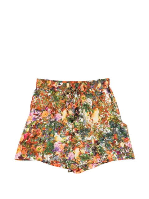 Osklen floral drawstring shorts Orange OSK67262