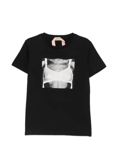 Nº21 graphic-print T-shirt Black F0826328