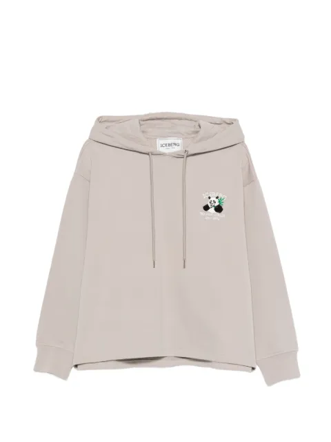 Iceberg embroidered hoodie Grey E0926316