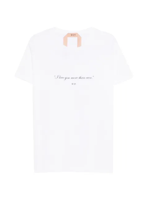 Nº21 quote T-shirt White F08163281101