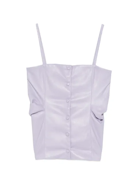 Erika Cavallini button strap blouse Purple E2WI04