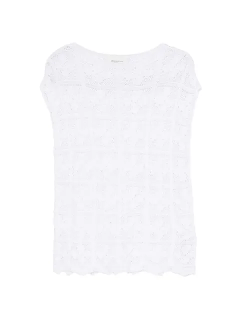 Liviana Conti crochet-knit sleeveless top White L3SC30