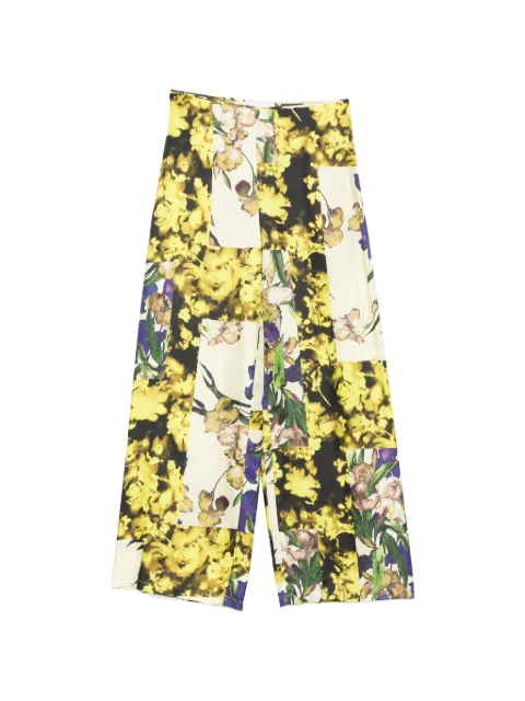 Erika Cavallini floral print trousers Green E4SU03