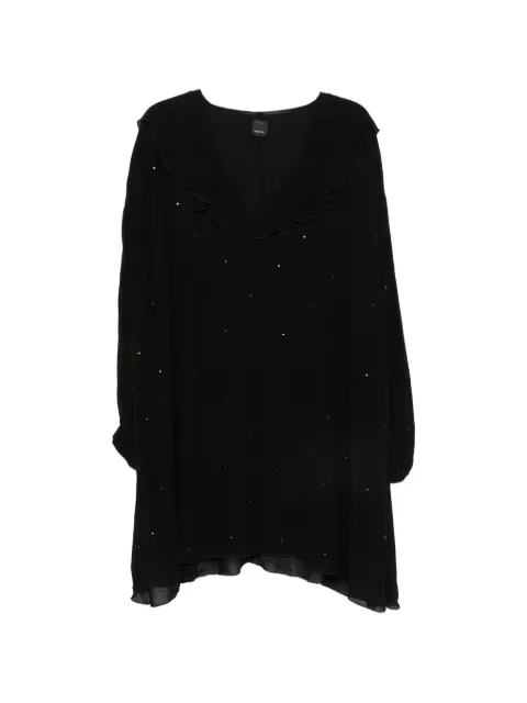 PINKO ruffled embellished dress Black GIOELE