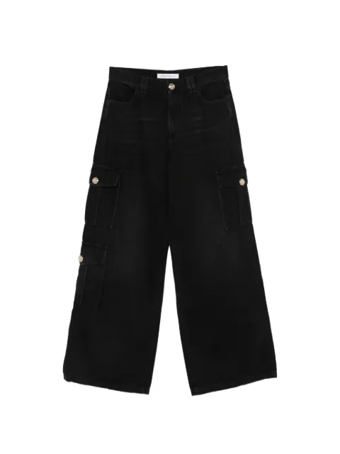 SIMONA CORSELLINI cargo-pocket jeans Black PAT0301