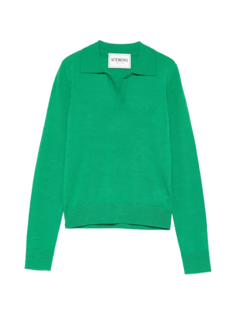 Iceberg V-neck sweater Green A0079