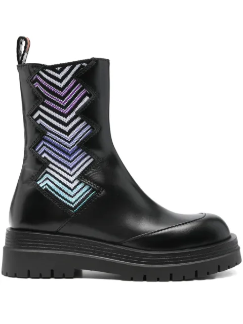 Missoni 50mm zigzag chelsea boots Black MW50