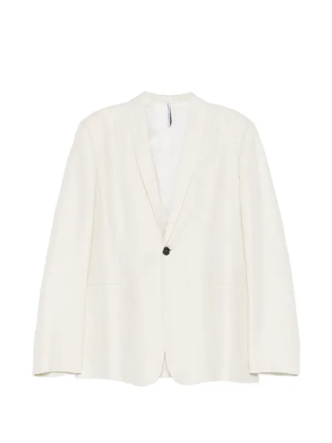 Liviana Conti shawl collar single-breasted jacket Neutrals F5SL85
