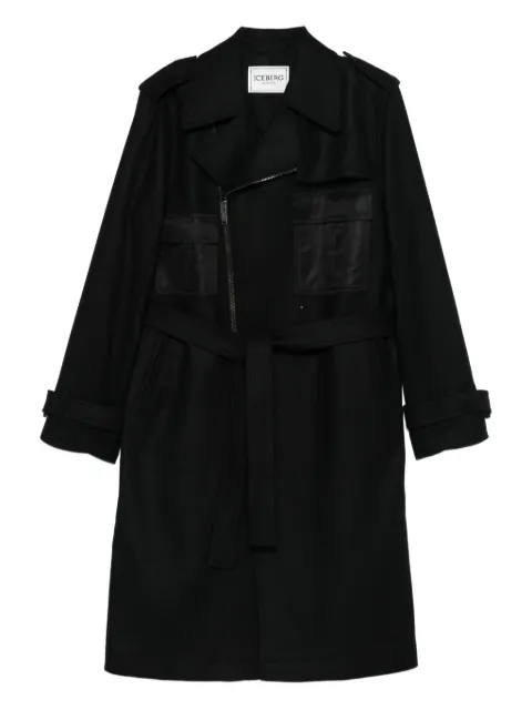 Iceberg zip belted coat Black 25II2P0N0413052
