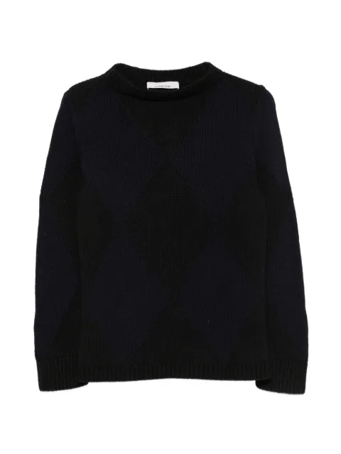 Liviana Conti ribbed-trim sweater Black F3WC70