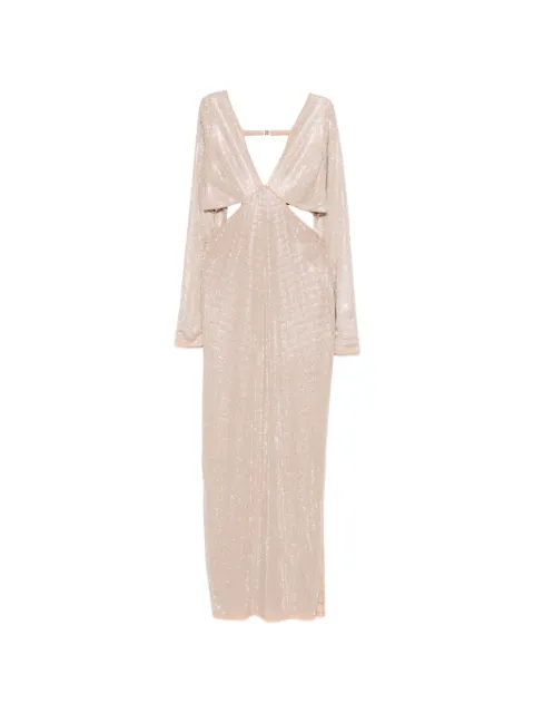 Blugirl cut-out V-neck maxi dress Neutrals RA4063J4672