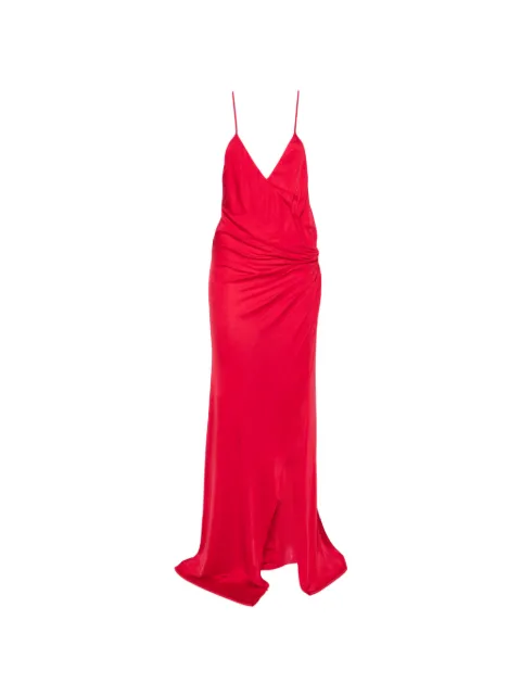 PINKO Vivara V-neck maxi dress Red 100321A0MD