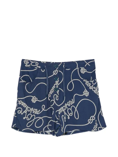 Love Moschino rope-print drawstring shorts Blue WO19780