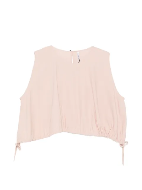 Liviana Conti drawstring-hem sleeveless top Pink F5SS11