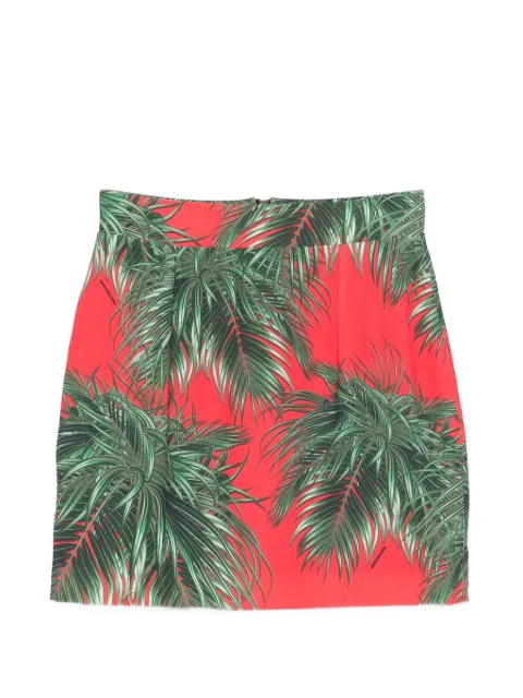 Marco Bologna palm leaf-print skirt Red MWP22096GO