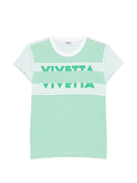 Vivetta striped T-shirt Green F021Z