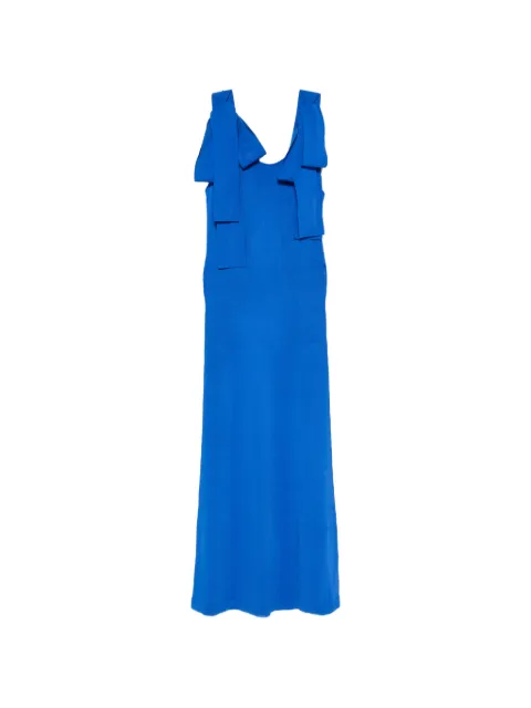By Malene Birger Meira bow-detail open-back maxi dress Blue Q71304002
