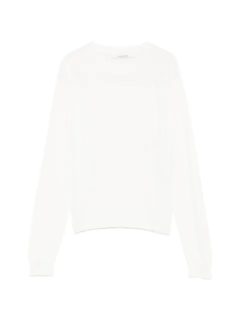 Liviana Conti raglan-sleeve ribbed-trim jumper White F3WG25