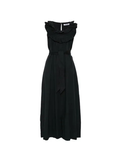 Vivetta ruffled belted midi dress Black P22EV2SH071V001
