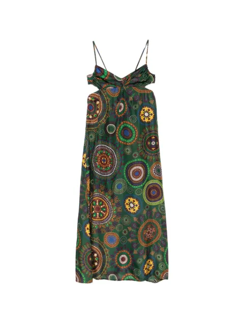 MOMONÌ Jolie sleeveless midi dress Green MODR010