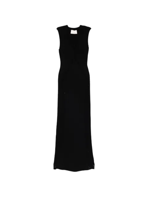 Circus Hotel crisscross maxi dress Black H5SC12
