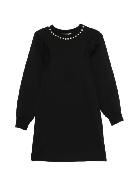 Love Moschino faux pearl-embellished mini dress Black 4055