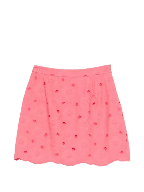 Vivetta cut-out embroidered mini skirt Pink C071V016