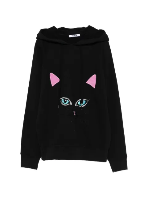 Vivetta sequin-appliqué hoodie Black E0116906