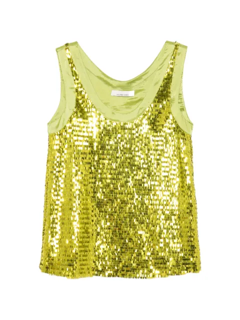 Liviana Conti sequin-embellished sleeveless top Green L2WN25