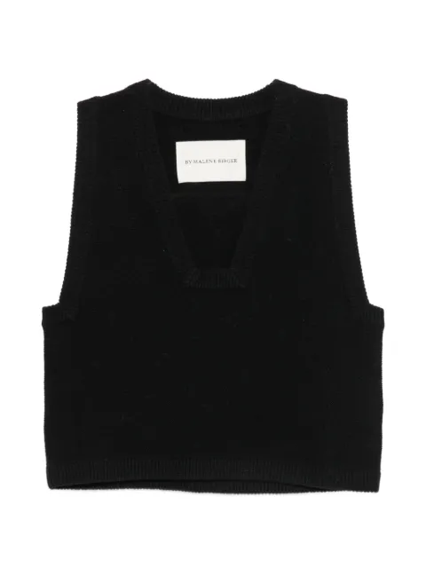 By Malene Birger Wione V-neck tank top Black WIONE