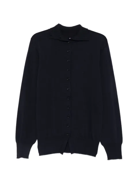 Liviana Conti button-fastening knitted cardigan Blue L4WA20
