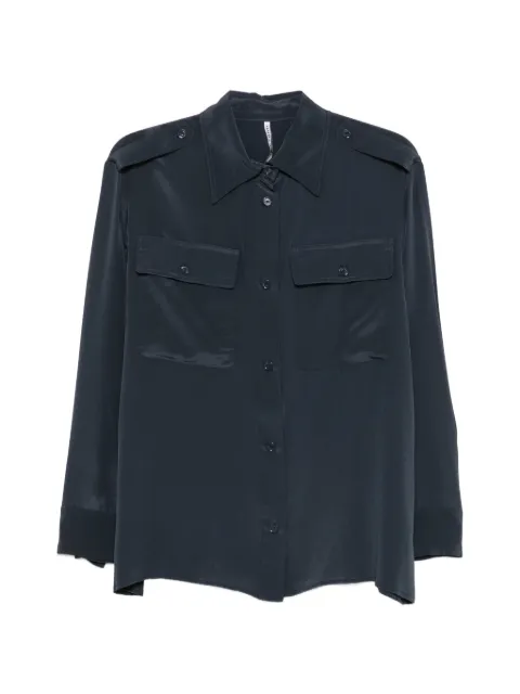 Liviana Conti buttoned pocket shirt Blue L4WS09