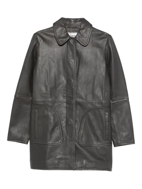 Iceberg leather pocket coat Grey ZN216804