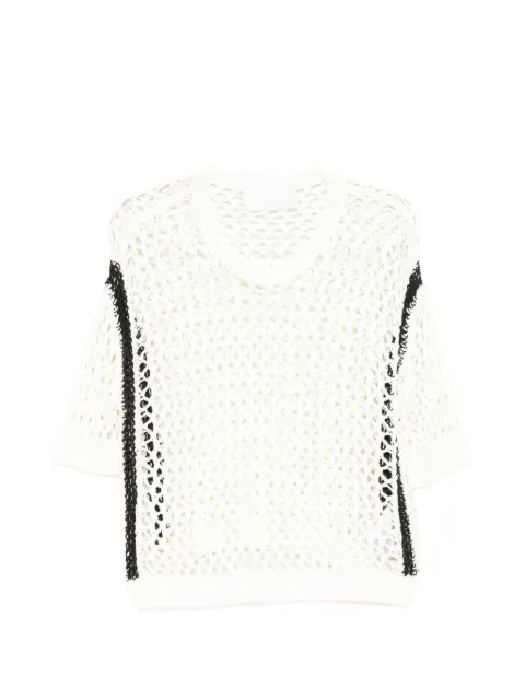 Circus Hotel beaded-embellishment T-shirt White H5SR02
