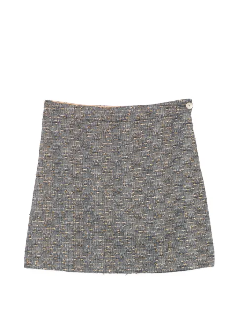 MOMONÌ Sirene textured metallic-thread skirt Grey MOSK