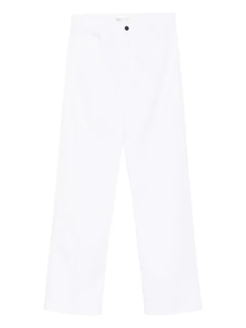 Liviana Conti button-up denim trousers White F5WY82
