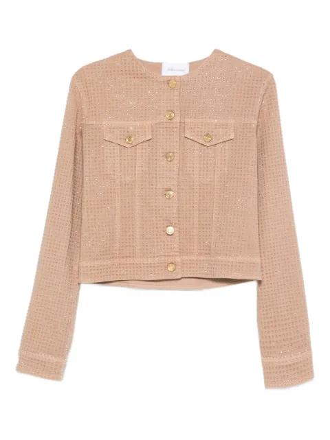 Blumarine rhinestone-embellished jacket Neutrals 4J074A