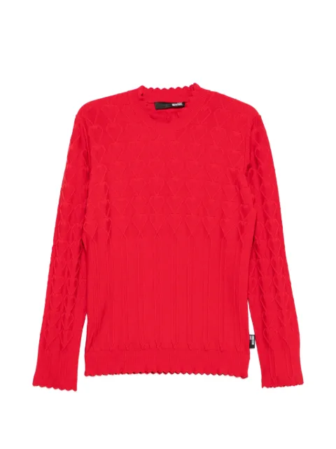 Love Moschino scalloped-edge sweater Red D1910XA107
