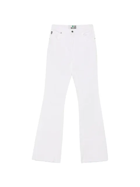 Love Moschino raw-cut flared jeans White WQ468