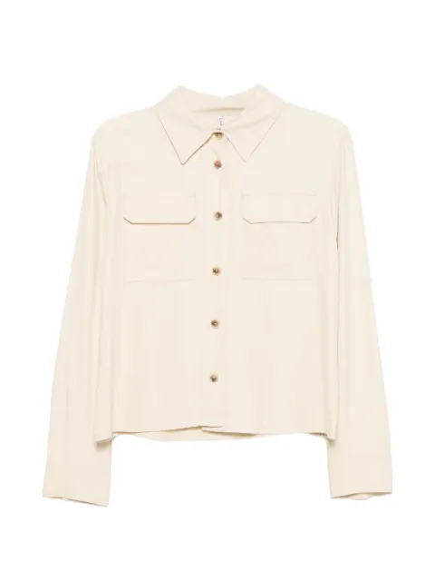 Liviana Conti button-fastening chest-pocket shirt Neutrals L4WO37