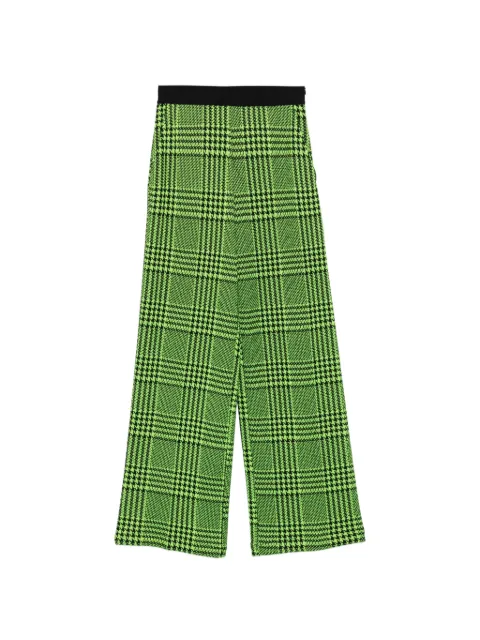 Liviana Conti Prince of Wales check trousers Green F3WL33