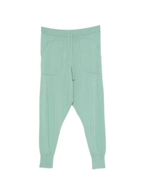 PSOPHIA drawstring fine-knit track pants Green TRS0062