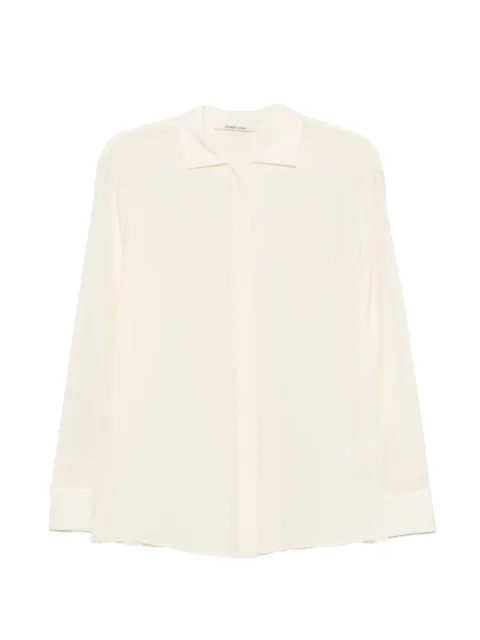 Liviana Conti concealed-front buttoned shirt Neutrals L2WS52